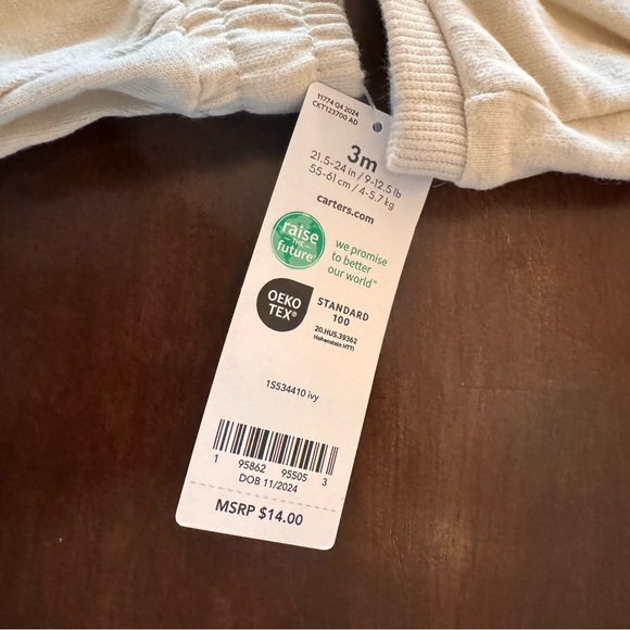 Carter's Cream Baby Matching Set - Picture 3 of 5